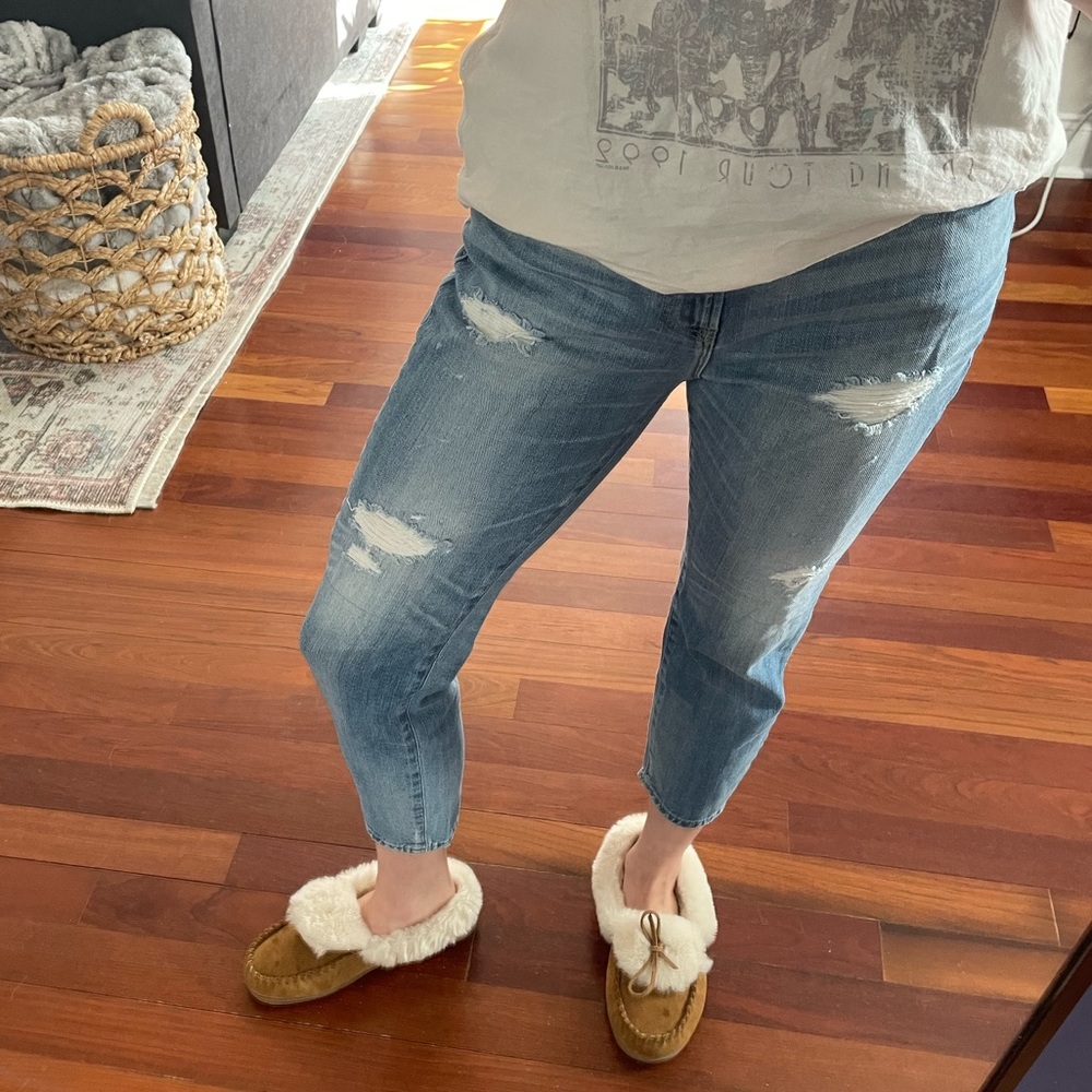 Red Card Distressed Denim
